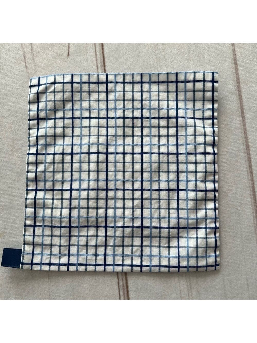 Faconnable Mens Size XXL Pocket Square for Suit Jacket Business Blue White - Picture 2 of 4